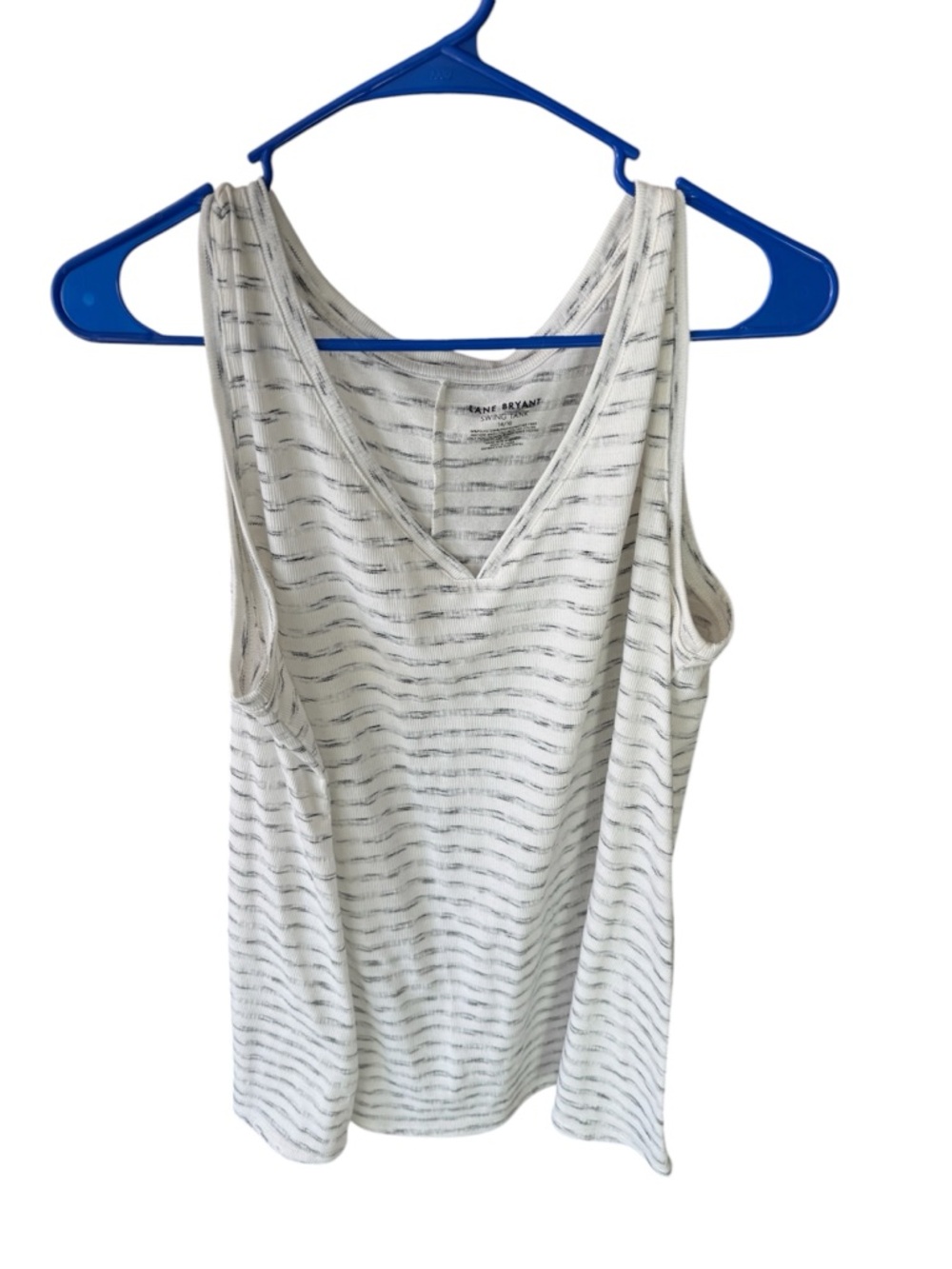Lane Bryant Striped Rib Knit Tank 14/16